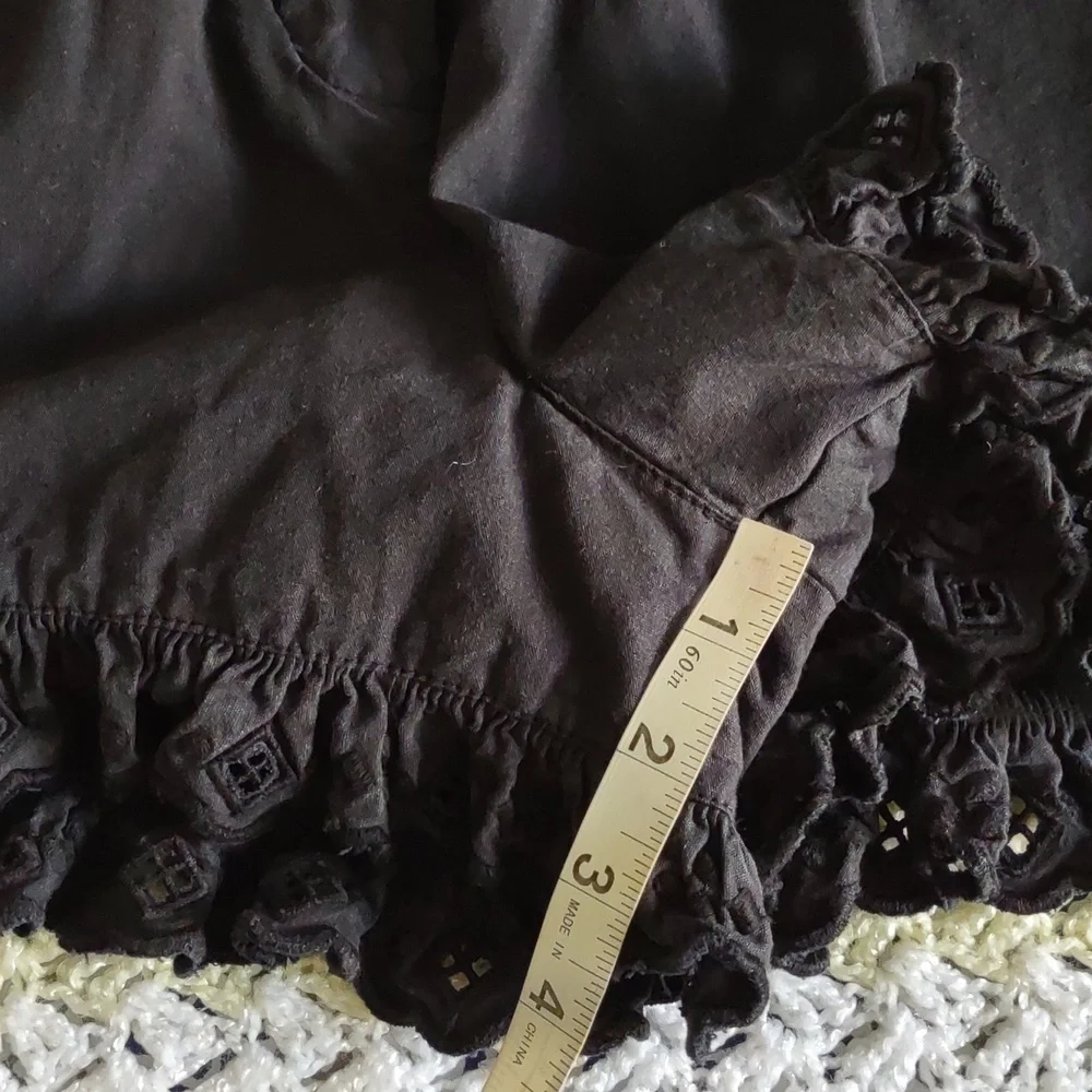 Sea New York Size 8 Kiara Light Black High Rise 100% Cotton Eyelet Shorts - Picture 11 of 16